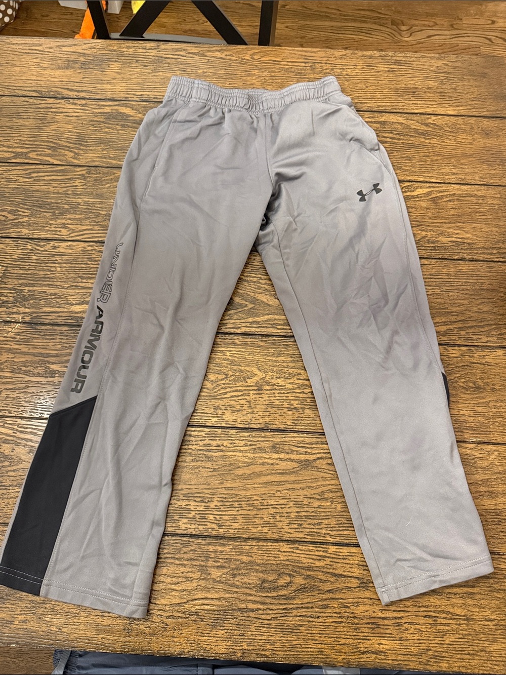 Under Armour Gray Kids Joggers with Black Panels